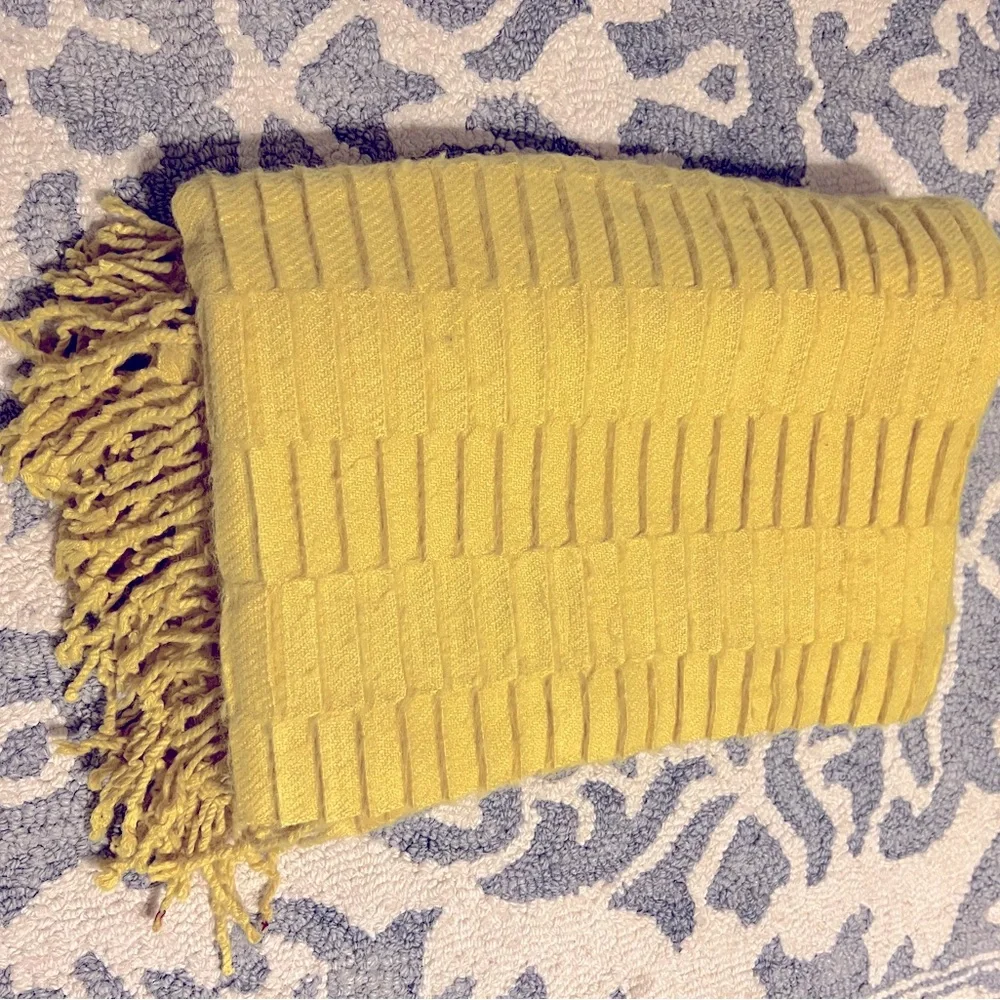 West Elm Yellow Throw